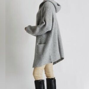 + BERYLL- Vivian Cashmere Cardigan Sweater Coat with Hood o/s